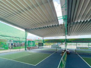 Thi công mái xếp di động lượn sóng